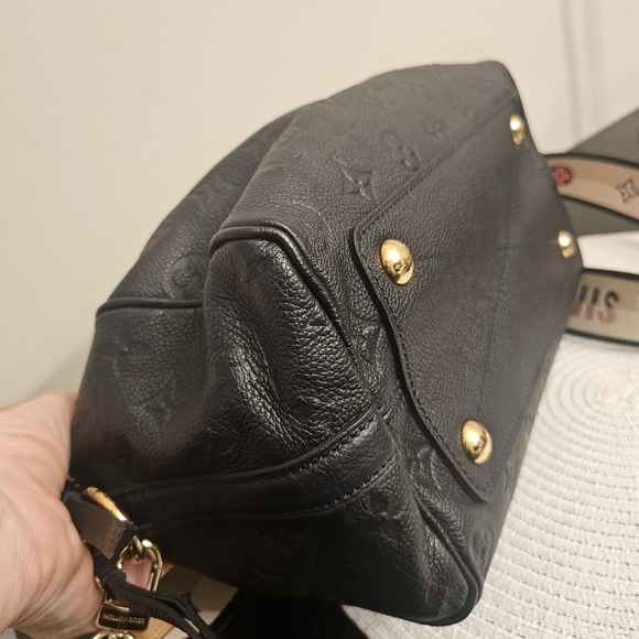 Louis Vuitton Speedy Bandoulière 25 in Noir Empreinte w/ Jacquard Strap - Picture 7 of 16